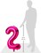 Pink Number 2 Shaped Foil Balloons - 34" (Pack Of 5) - Premium Quality Party Decorations For Birthdays, Anniversaries & Special Celebrations